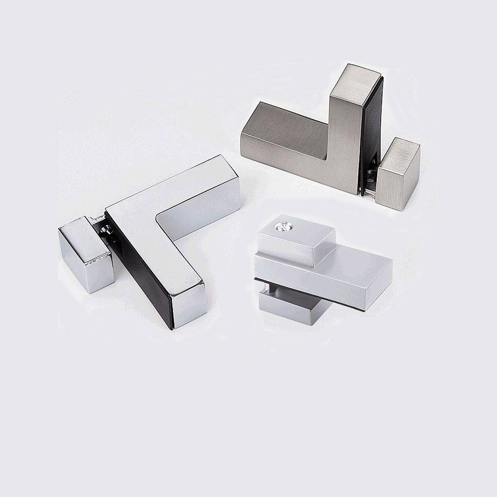 Top Glass Clamp Chrome Finish Klip Kaca Klip Aluminium Alloy Penyangga Holder Rak