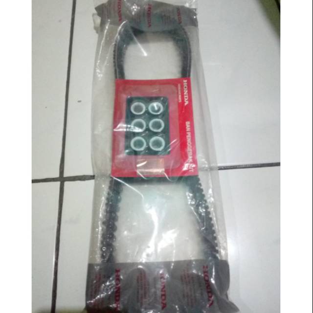 Paket v-belt plus set Roller AHM ORIGINAL HONDA untuk motor Vario karburator