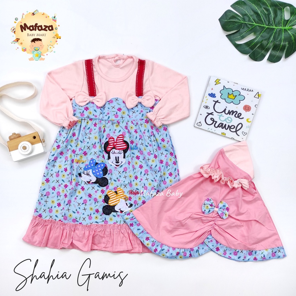 MAFAZABABY Baju Muslim Anak / Bayi Dress Muslim Anak Baju Muslim Bayi Gamis Anak Murah Gamis Anak 6-18 Bulan Murah Bahan Katun Berkualitas SNI-1