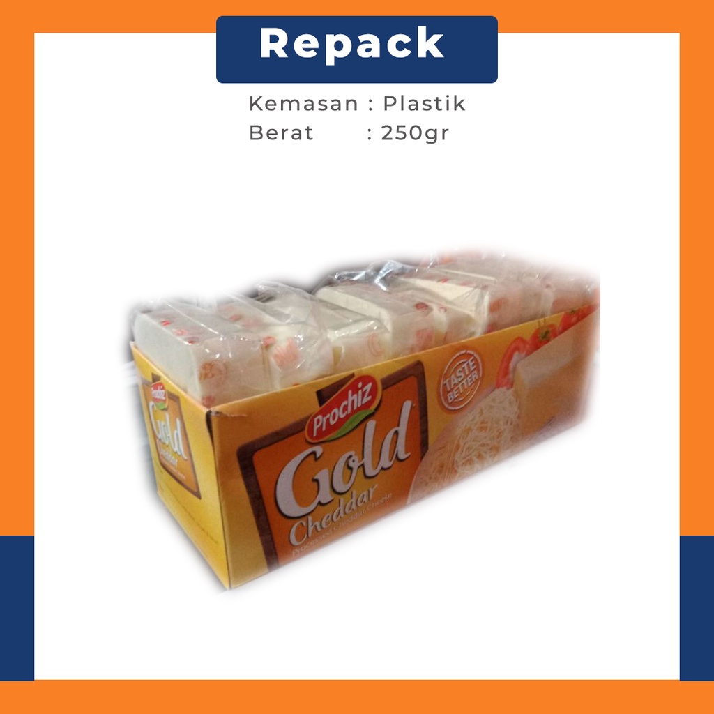 

Keju Cheddar Prochiz Gold Potongan +- 250gr | Bekasi