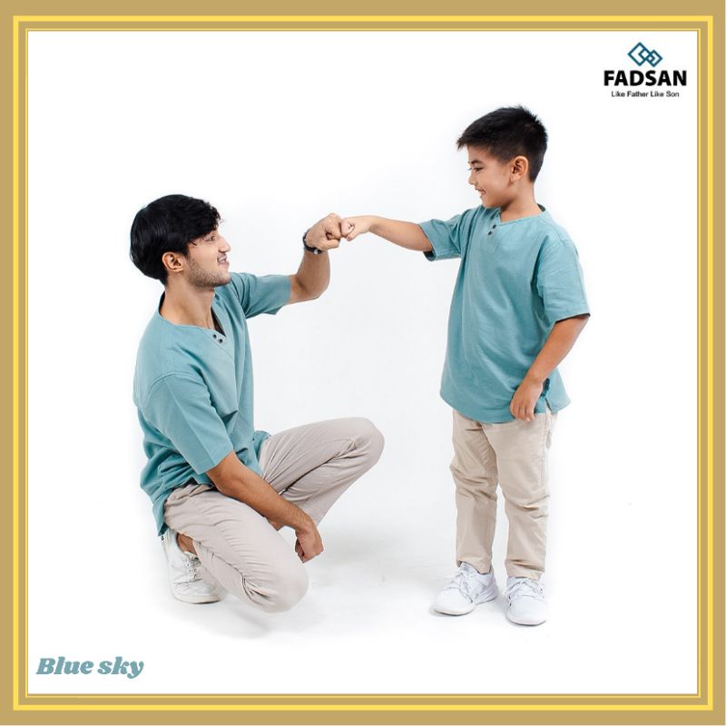 baju koko ayah dan anak model terbaru Mono Series pendek