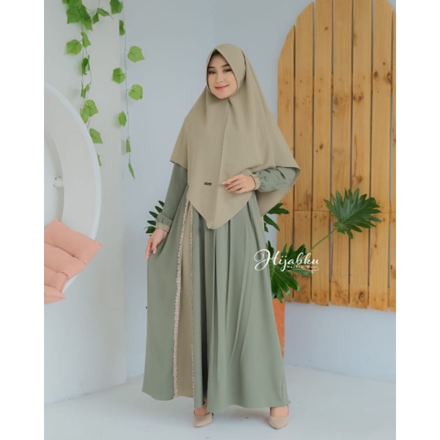 RIMEL SET SYAR'I BY HIJABKU ORIGINAL TERBARU || GAMIS LEBARAN 2022 || HIGH QUALITY || ITYCREP PREMIUM-Seagreen