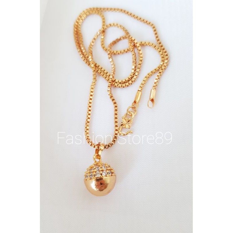 kalung liontin Bola permata impor xuping perhiasan impor xuping fashion impor ready