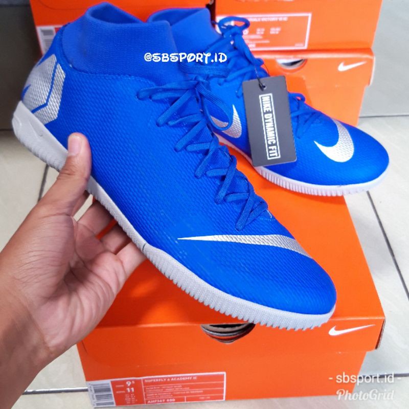 SEPATU FUTSAL NIKE SUPERFLY 6 ACADEMY IC RACER BLUE