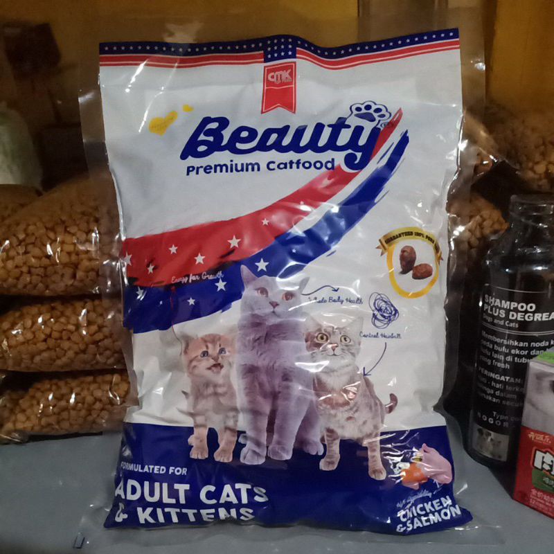 Beauty cat food makanan kucing 1 kg or 800 gr