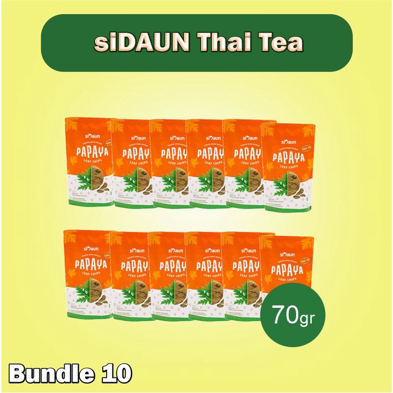 

SiDaun Papaya THAI TEA Flavour [70 gr] | Bundle 10