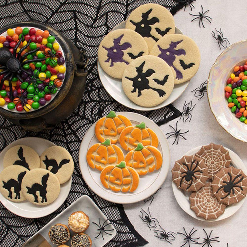 Suyo 3pcs / Set Cetakan Pemotong Adonan Kue Kering / Fondant Desain Emboss Untuk Pesta Halloween