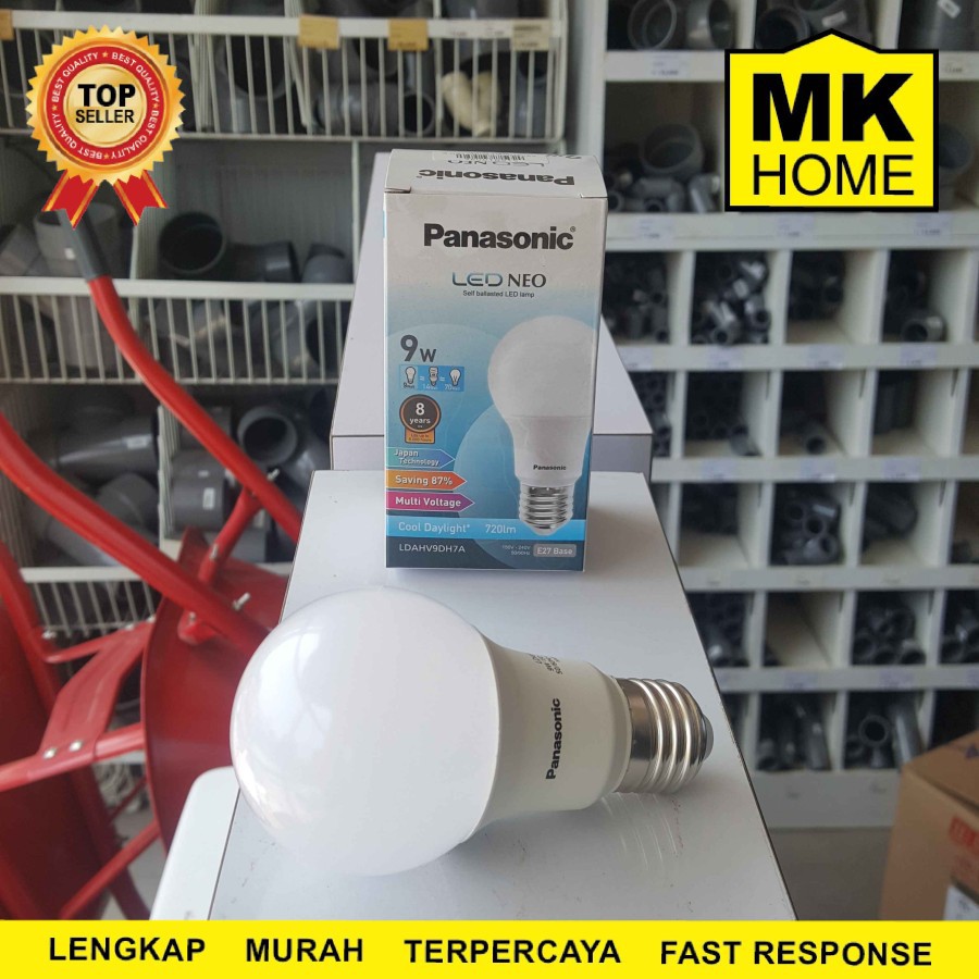 lampu LED Panasonic 9watt / Panasonic LED bulb putih 9 watt