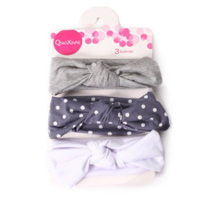 (1 set 3 pcs) Satu set bandana bayi / headband anak  kain import