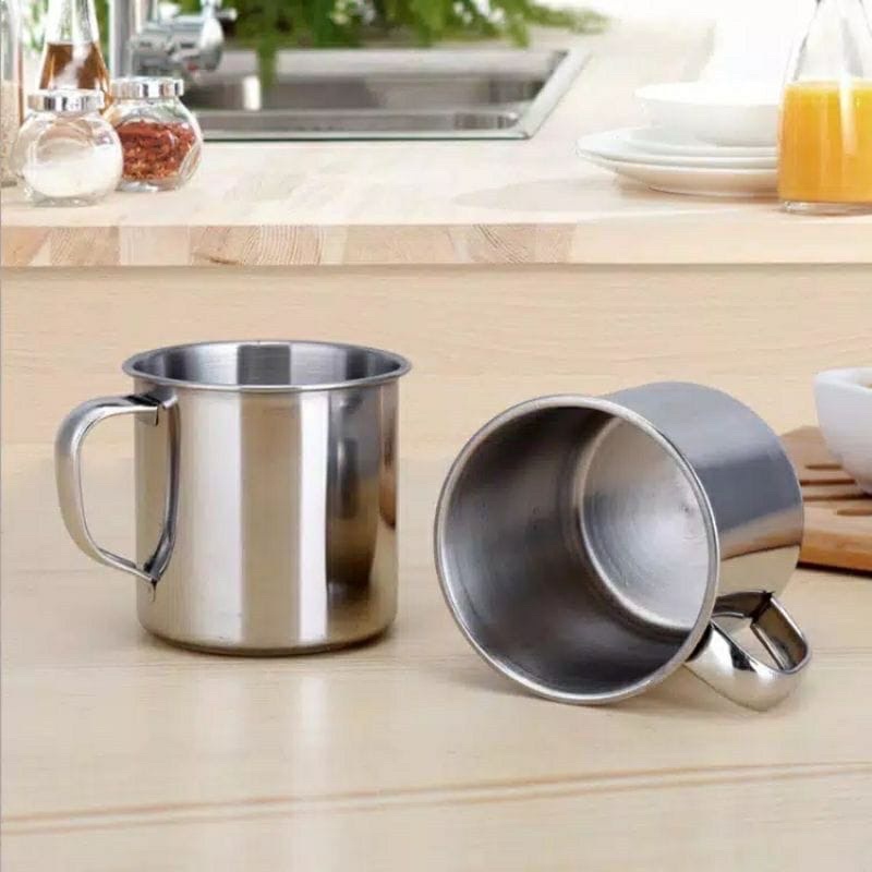 Cangkir Mug mini Stainless uk 7cm/ Gelas Stainless Mini/