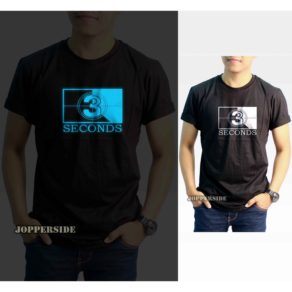 JOPPERSIDE KAOS DISTRO THREE SECONDS 3SECOND THREE SECOND GLOW IN THE DARK PRIA TS67 GID