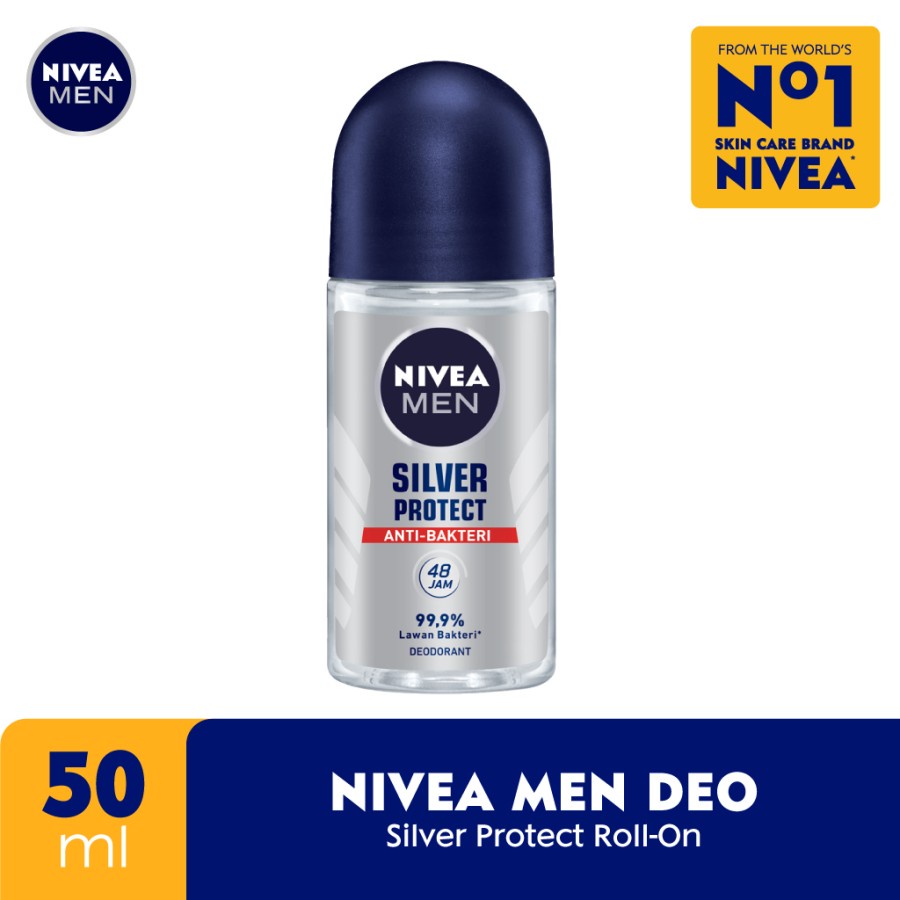 NIVEA MEN Deodorant Silver Protect Roll On Anti Bacteri - 50ml