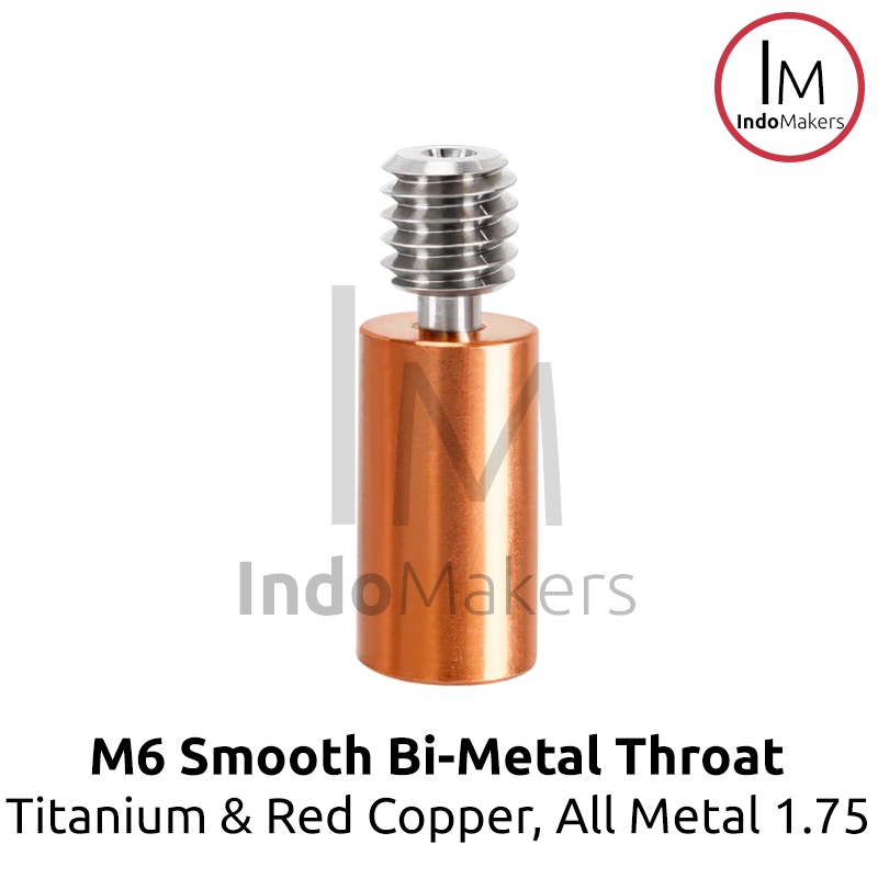 M6 / Ender3 Bi Metal Throat All-Metal Titanium Red Copper 1.75mm