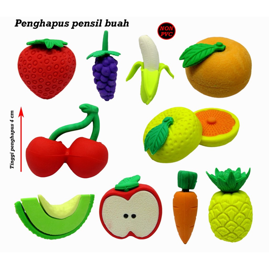

Penghapus Pensil Motif Fruit / Erasers Imut Dan Unik