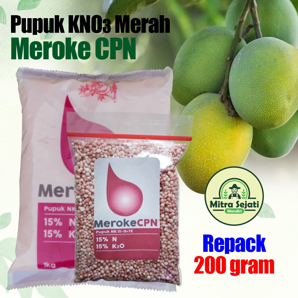 Pupuk KNO3 Merah CPN Meroke Kemasan Repack KNO Merah Murah Hemat Terjangkau Ukuran Kecil