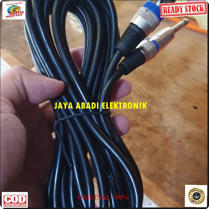 G515 ORIGINAL Kabel mic 5 METER 5M microphone cable asli mikrophone mik dynamic meter universal pro profesional vocal vokal WIRE G515  BISA SEGALA JENIS MIC KABEL  Spesifikasi Panjang +/- 5 meter Jack koneksi T/S male to XLR female Warna Hitam G515