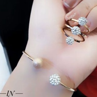 Titanium Set Gelang dan Cincin Wanita 4322