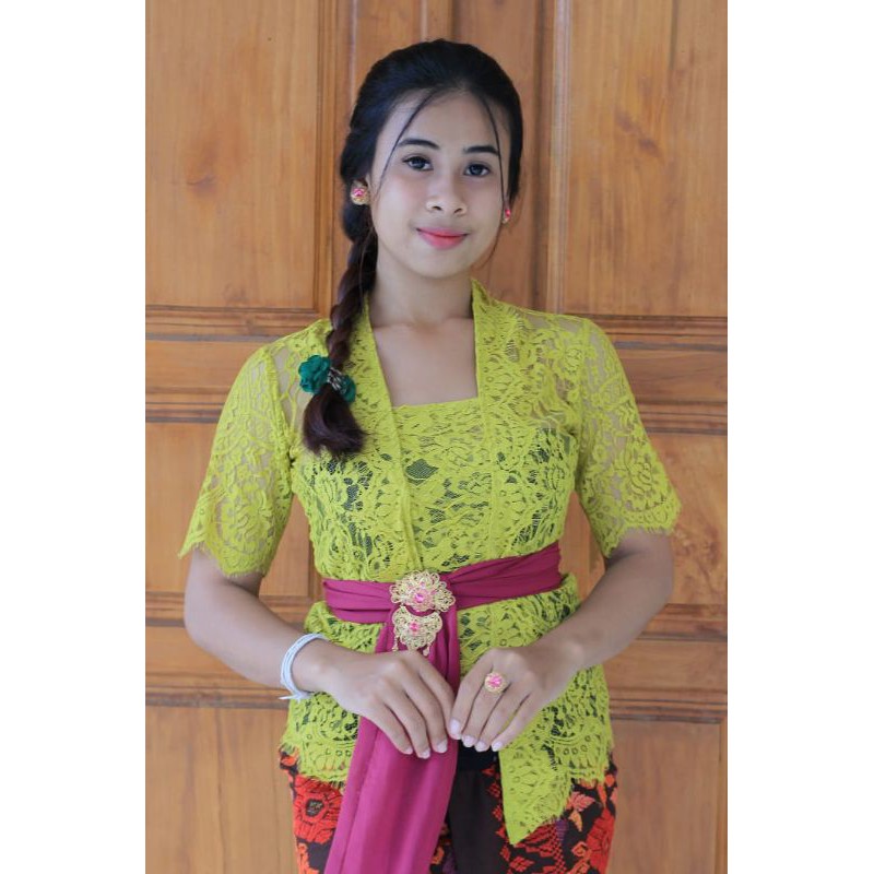 Kebaya semiprancis lengan pendek/kebaya brokat semiprancis/kebaya brokat/kebaya Bali/kebaya murah