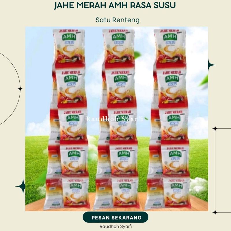 

1 RENTENG ISI 10 JAHE MERAH HERBAL AMH RASA SUSU