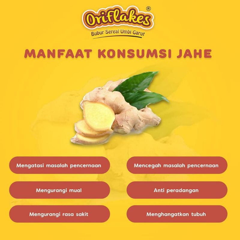 Oriflakes Umbi Garut varian Jahe 350 gr