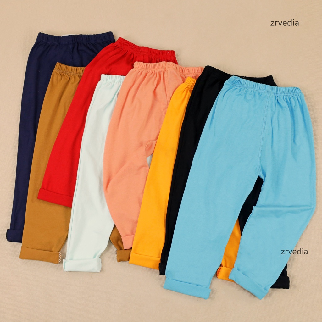 (BUY 1 GET 1) Legging Polos 1-2 Tahun / Celana Anak Polos Perempuan Leging Ketat Cewek Bahan Kaos