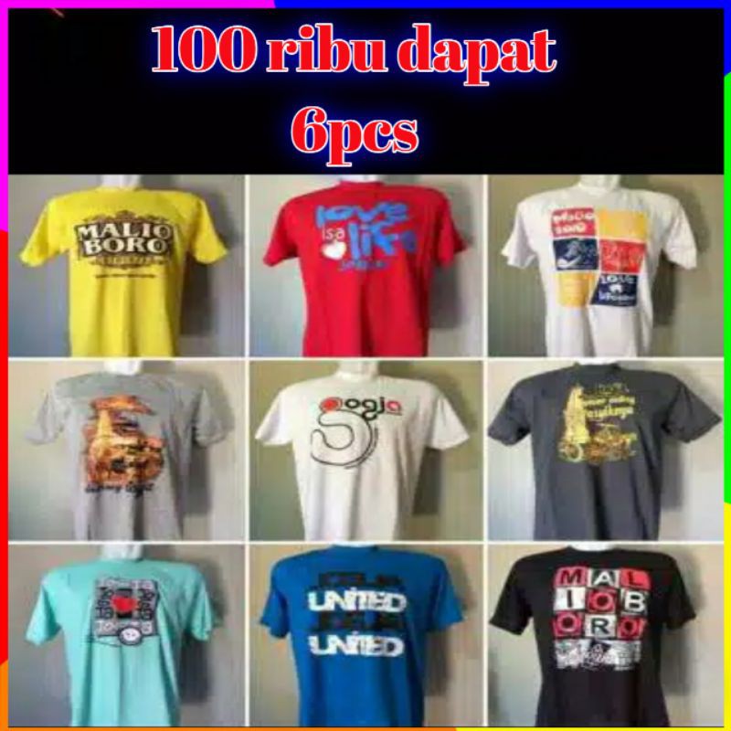 6 PCS 100 RIBU KAOS JOGJA DEWASA