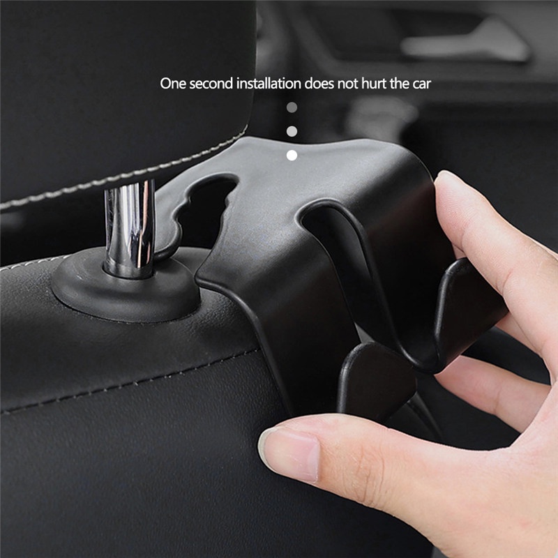 TK Car Seat Back Hook Hangers Headrest Mount Storage Holder Duarable Bearing Bag Pouch Clothes Hanging Hook