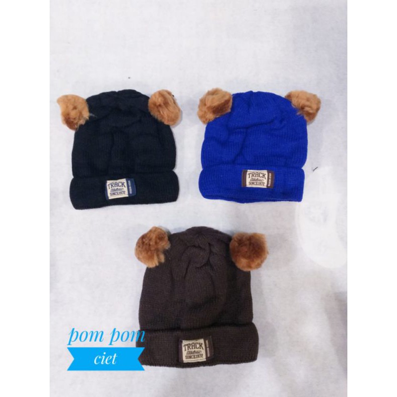 BORDIR TOPI/CIET POM POM ANAK (0-3tahun)