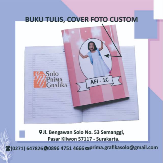 

Buku tulis custom/buku custom photo/FREE DESAIN