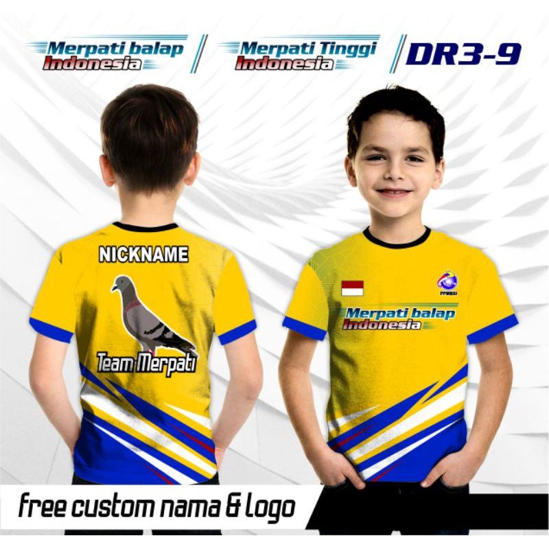 Baju Jersey Anak Team Merpati Kaos Atasan Team Merpati