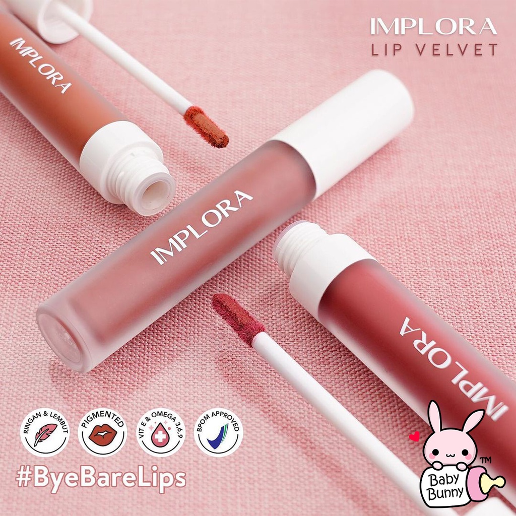 ❤ BELIA ❤ IMPLORA Lip Velvet 4,6 gram | Lip Cream | Lipstik | Lipvelvet | kosmetik bibir