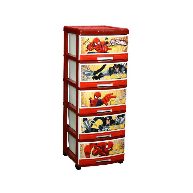 LEMARI PLASTIK NAPOLLY 5 SUSUN SPIDERMAN