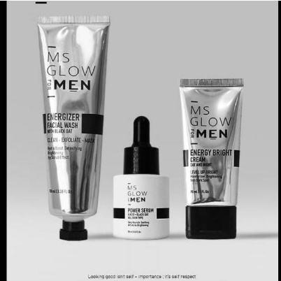 ⭐BAGUS⭐ [ECER] MS GLOW MEN BASIC | Face Wash Cream Serum