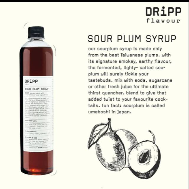 ⭐⭐⭐DRiPP Sour Plum Syrup - Perasa Minuman Berbentuk Sirup Untuk HORECA