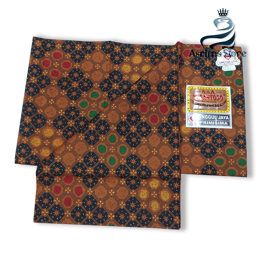 Kain Batik Jogja Jarik Batik Samping Kebat Jogjaan Hitam Putih Santoso AAA Premium Original-22AAA