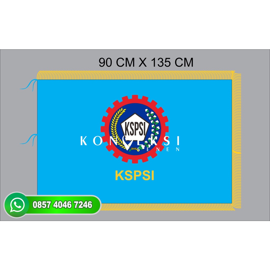 bendera pataka kspsi | custom logo dan tulisan