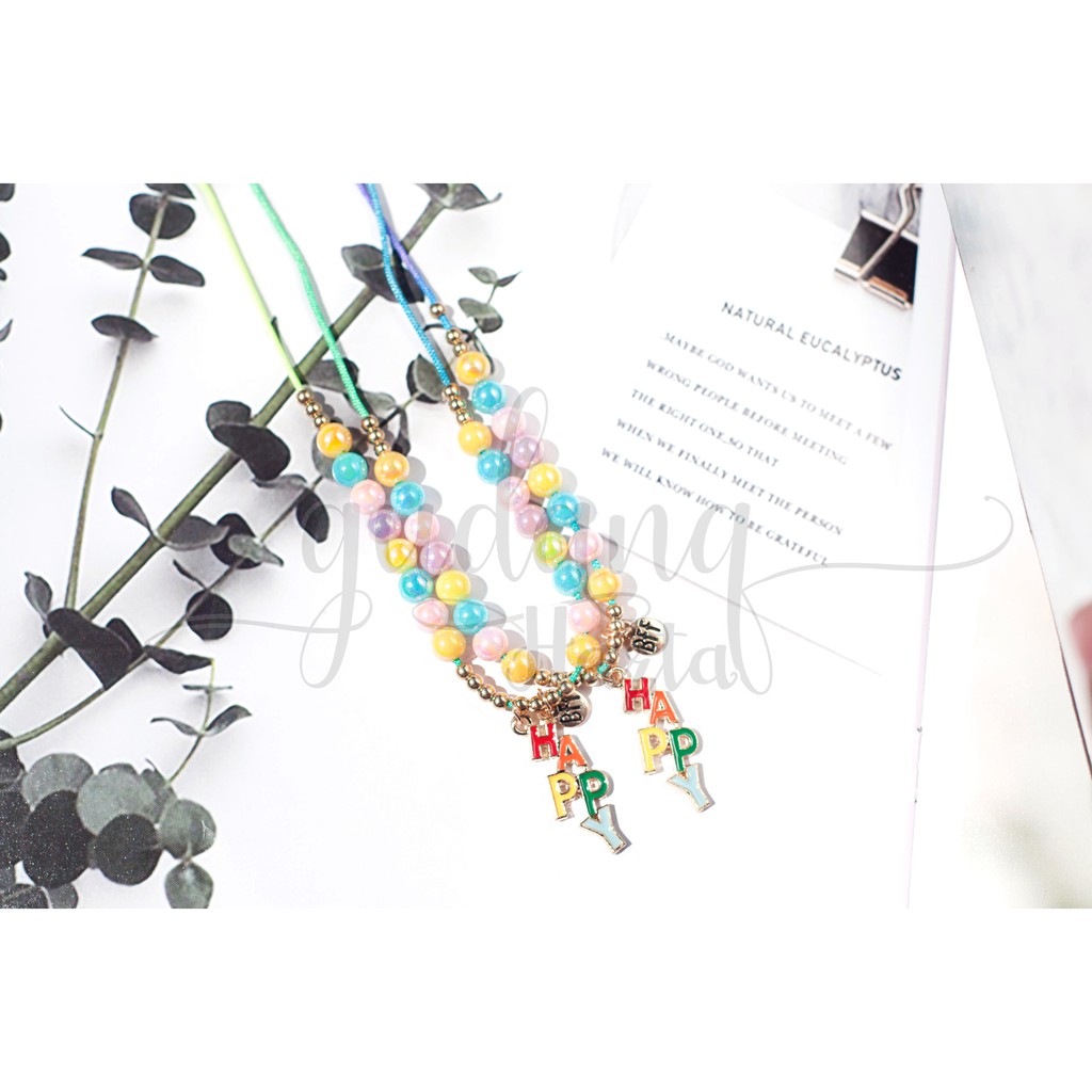 GEMEZ Kalung BFF Be Happy Kalung Couple SET ISI 2 Gembira GG 204318