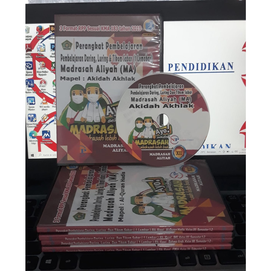 CD RPP 1 LEMBAR (RPP DARING,LURING/TATAP MUKA &amp; TIKOM SABAR) MA AKIDAH AKHLAK KELAS X,XI,XII,2SEMESTER, SESUAI KMA183TAHUN 2019