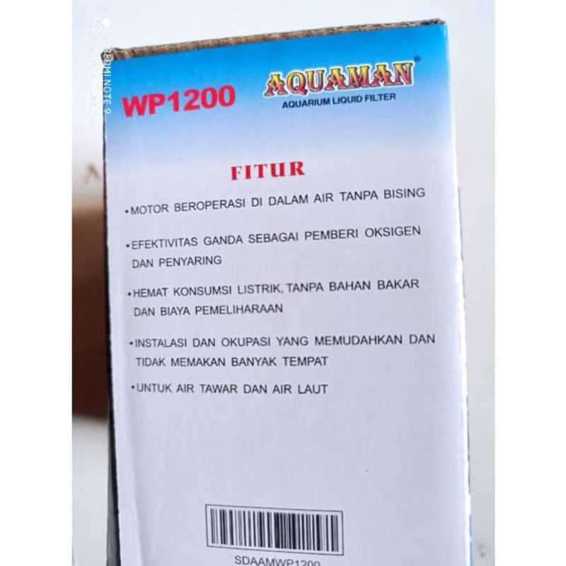 Water Pump Aquarium Pompa Kolam Aquaman WP 1200