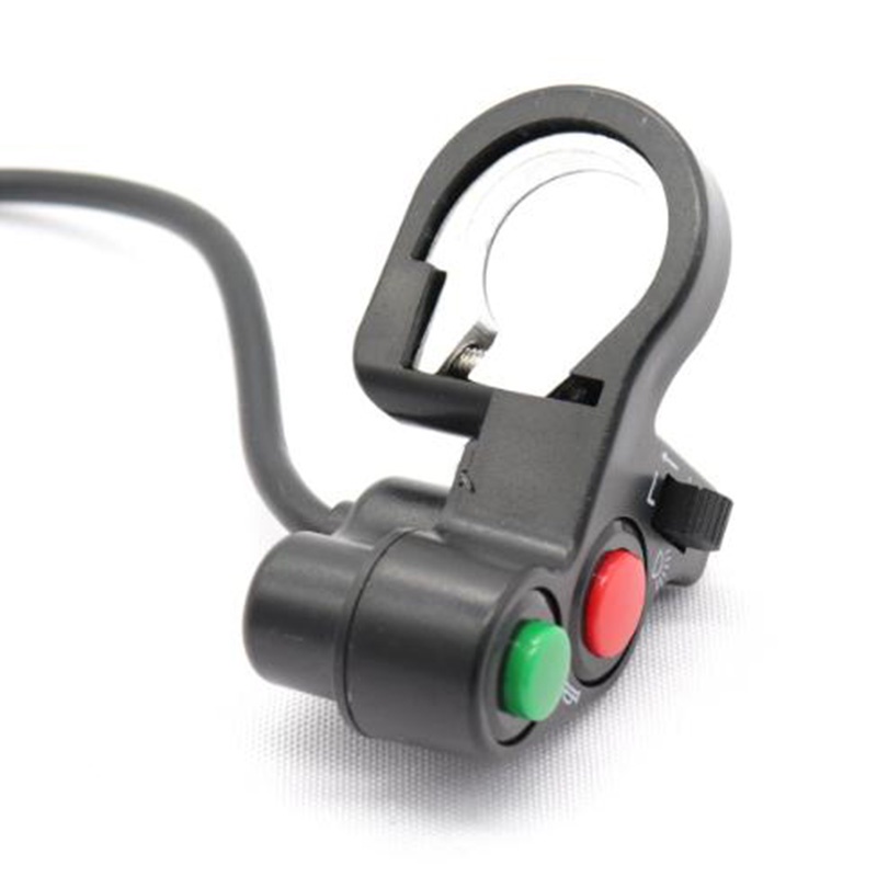 (LUCKID) Saklar Tekan Start Klakson Elektrik 7 / 8 &quot;Untuk Stang Motor