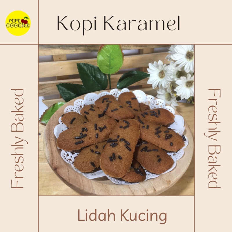 

Kue Kering Kopi Karamel LIDAH KUCING Premium Butter Cookies Kue Kering Lebaran Cookies Homemade Toples 500gram