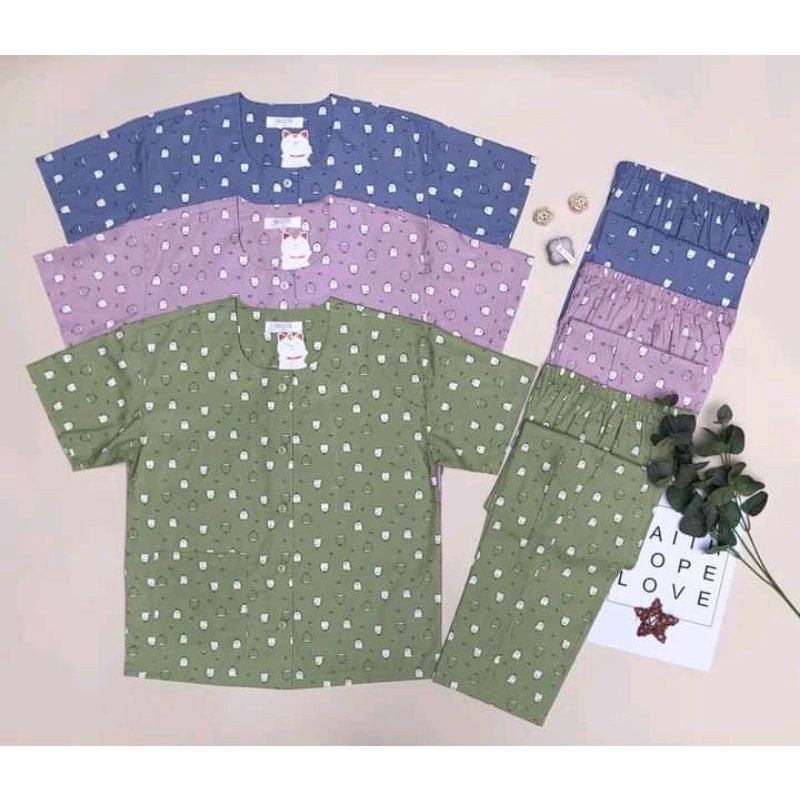 Piyama niqta motif limited orderan seller isi 7 setel