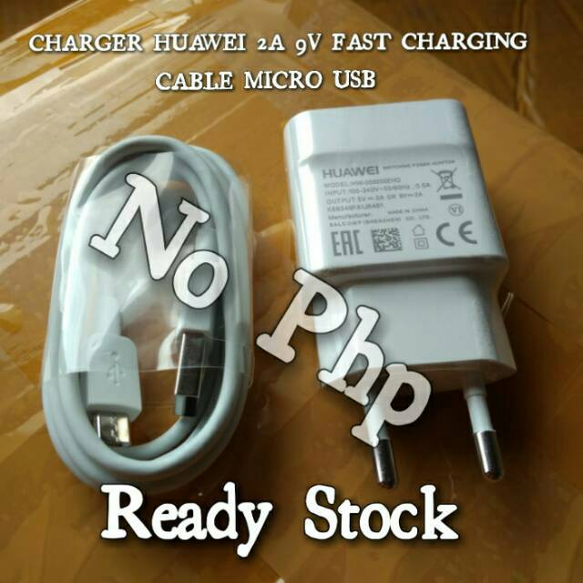 CHARGER HUAWE MICRO USBI ORIGINAL 100% FAST CHARGING 9V 2A