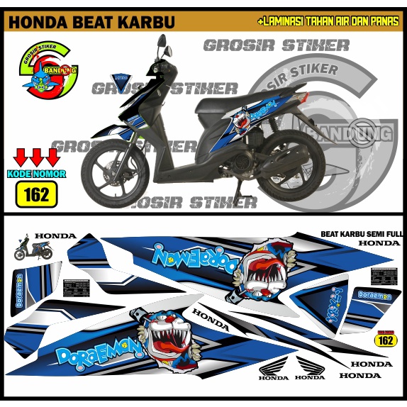 STIKER MOTOR VARIASI HONDA BEAT KARBU DORAEMON