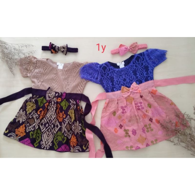 0-6 tahun free bandana DRESS BROKAT ANAK semi Prancis italy