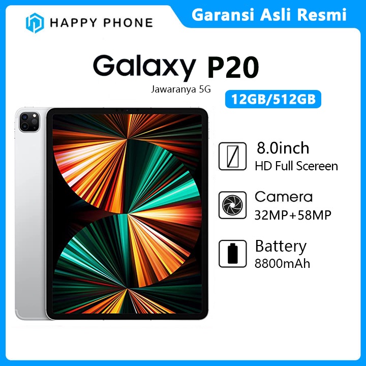 Jual 2022 Tablet Murah 5G Baru Galaxy tab P20 Tablet 12GB+512GB Android