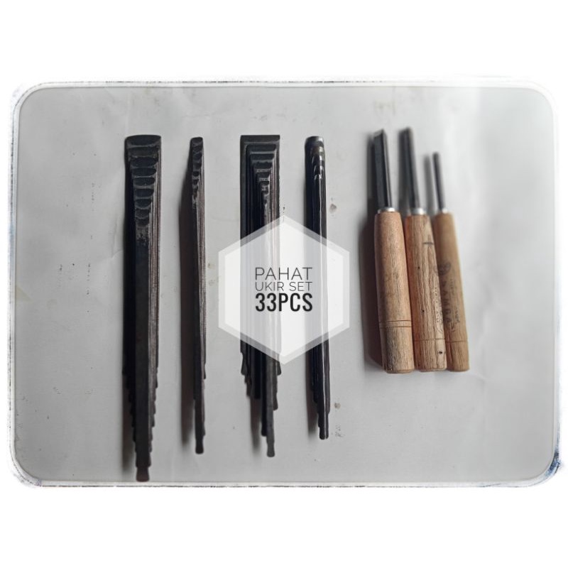 ALAT PAHAT UKIR KAYU DAN BONSAI PAHAT UKIR JEPARA SET 33 PCS