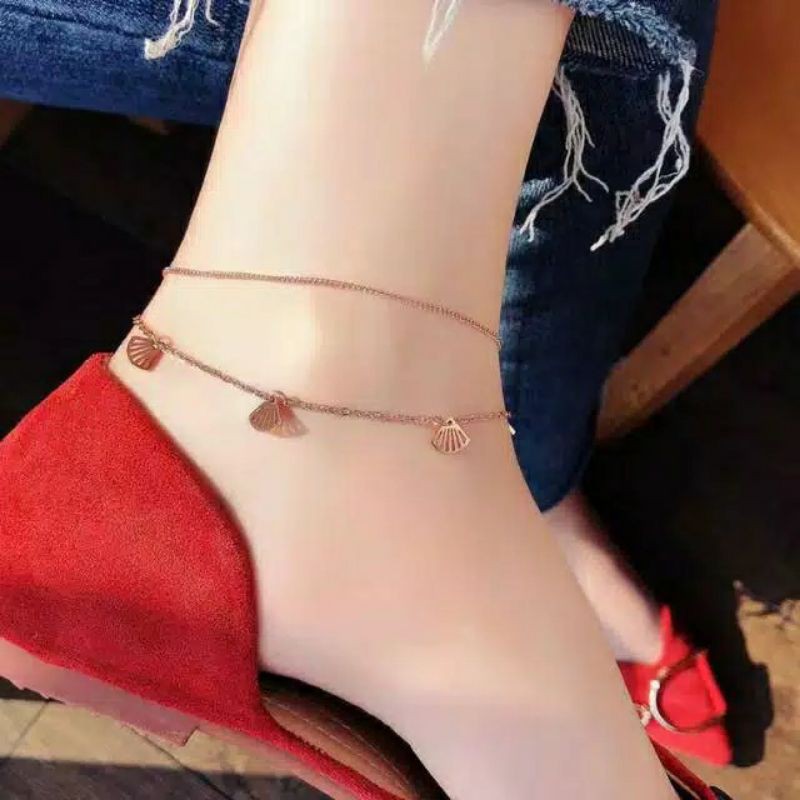 GG Gelang Kaki Aksen Kipas Titanium#GK-105