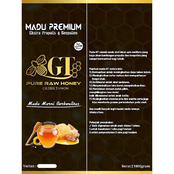 

Madu asli murni mentah(Raw honey)1000 grm