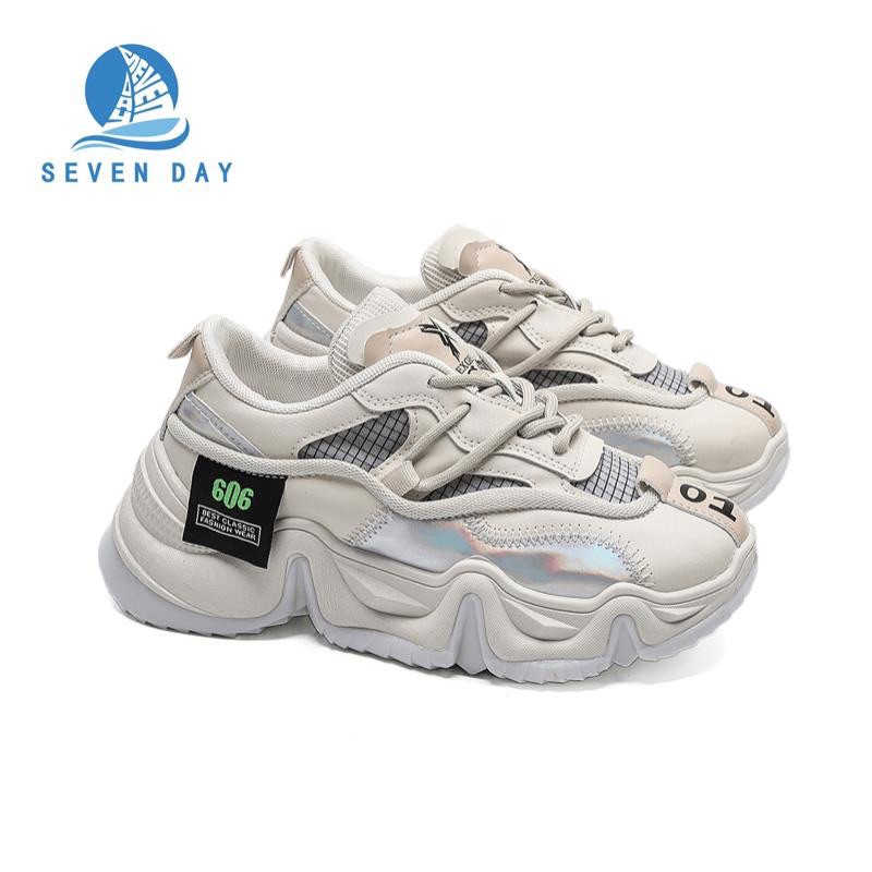 [GROSIR][COD] SEVEN_DAY SEPATU SNEAKERS WANITA KOREA IMPORT SPORT SHOES H-882 KREM